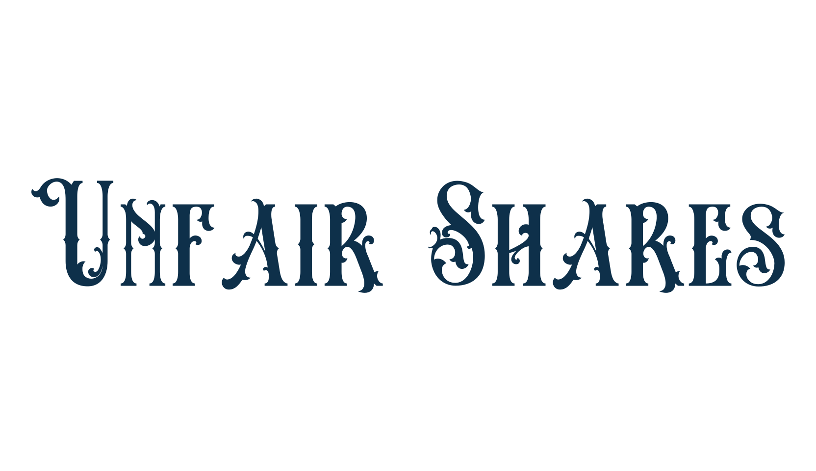 Unfair Shares, retro font preview