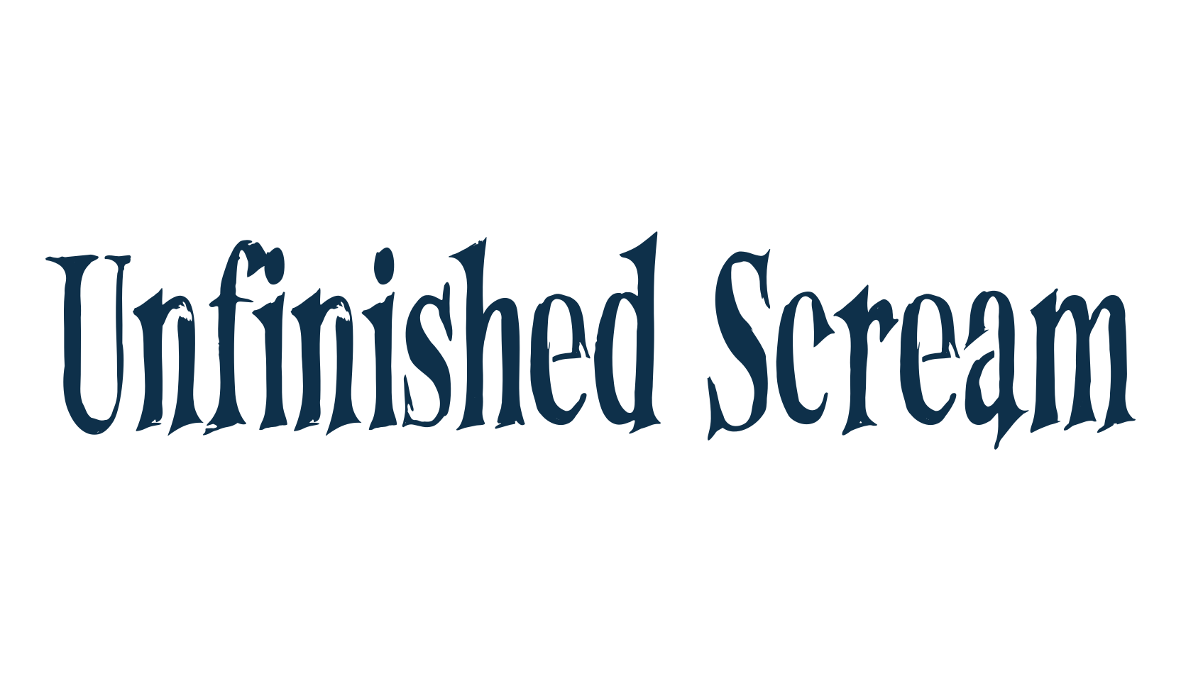 Unfinished Scream, holiday halloween fancy decorative horror font preview