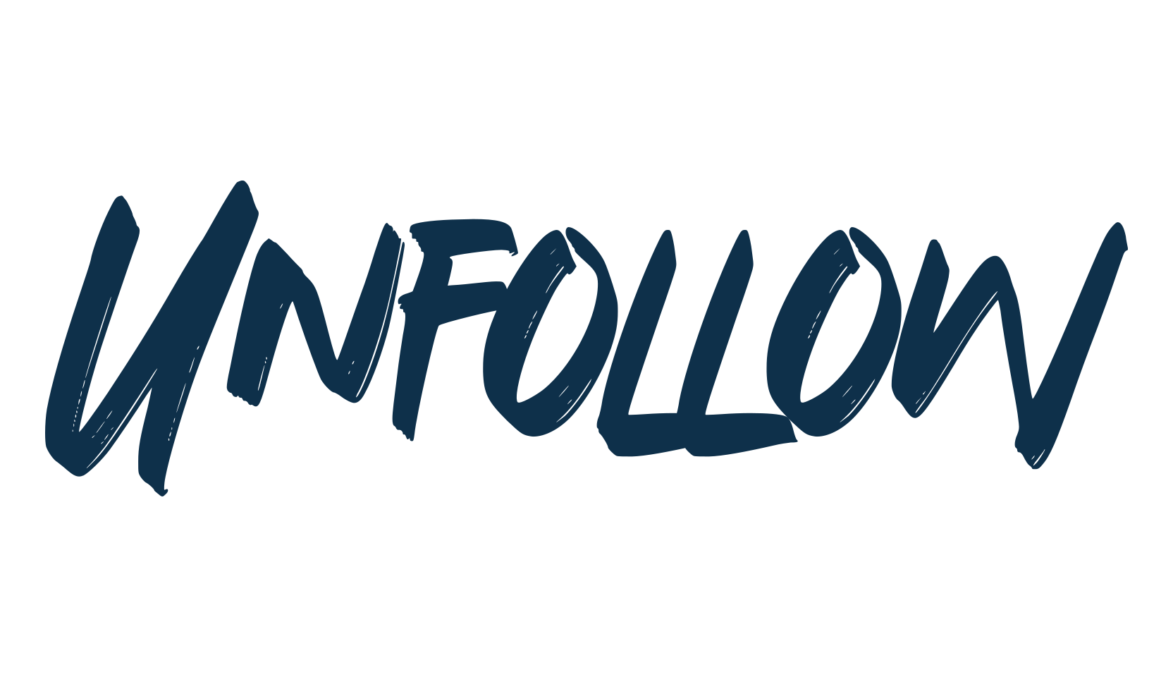 Unfollow, brush font preview