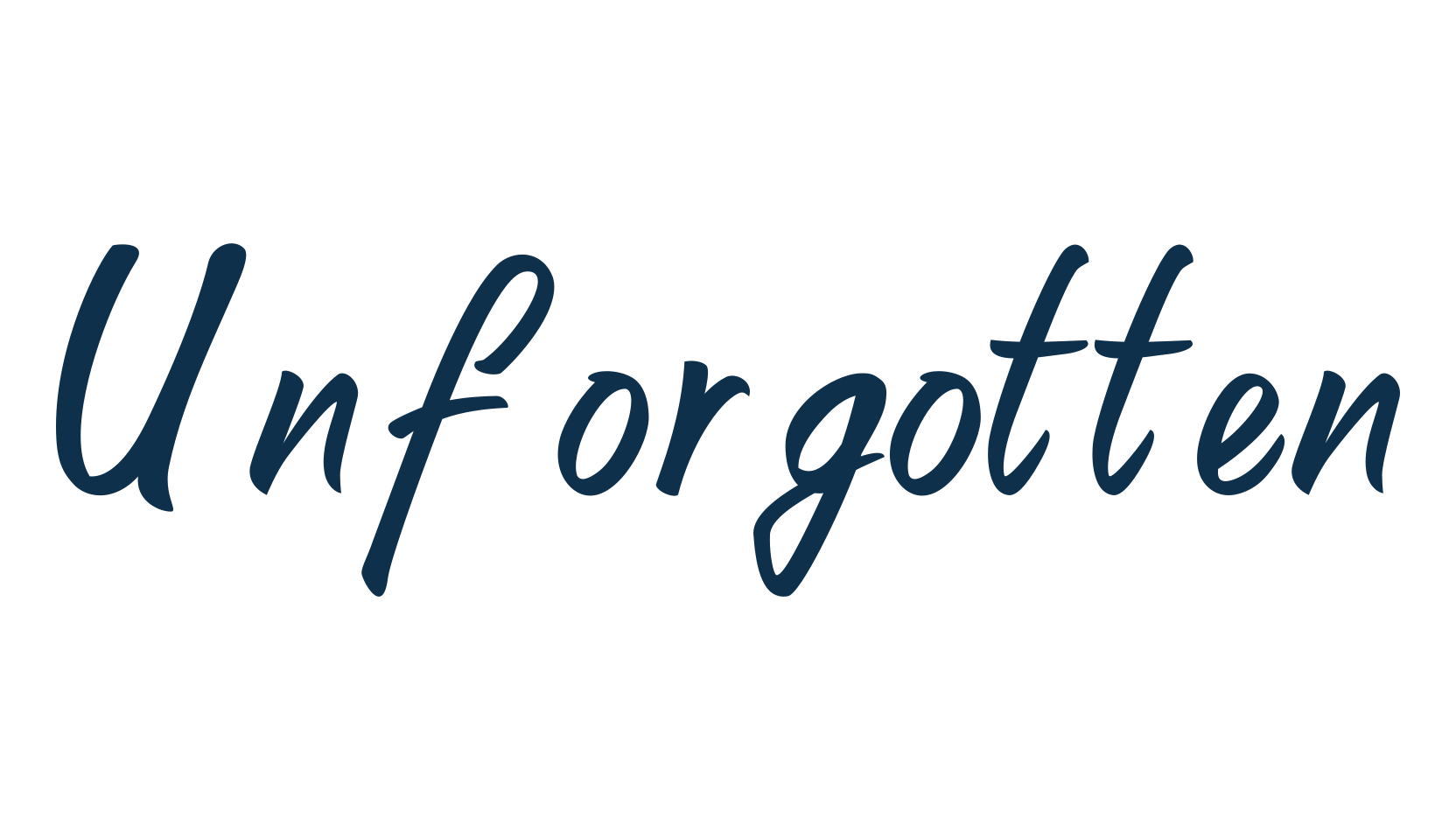 Unforgotten, handwriting font preview
