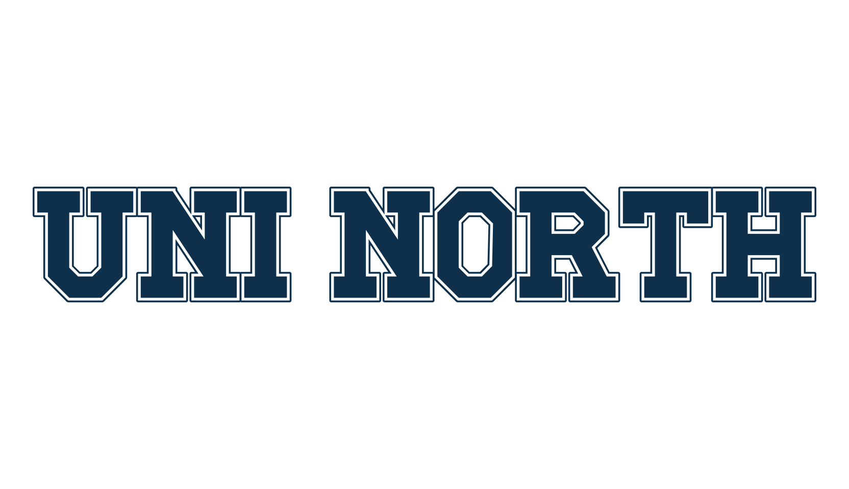UNI North, old school font preview