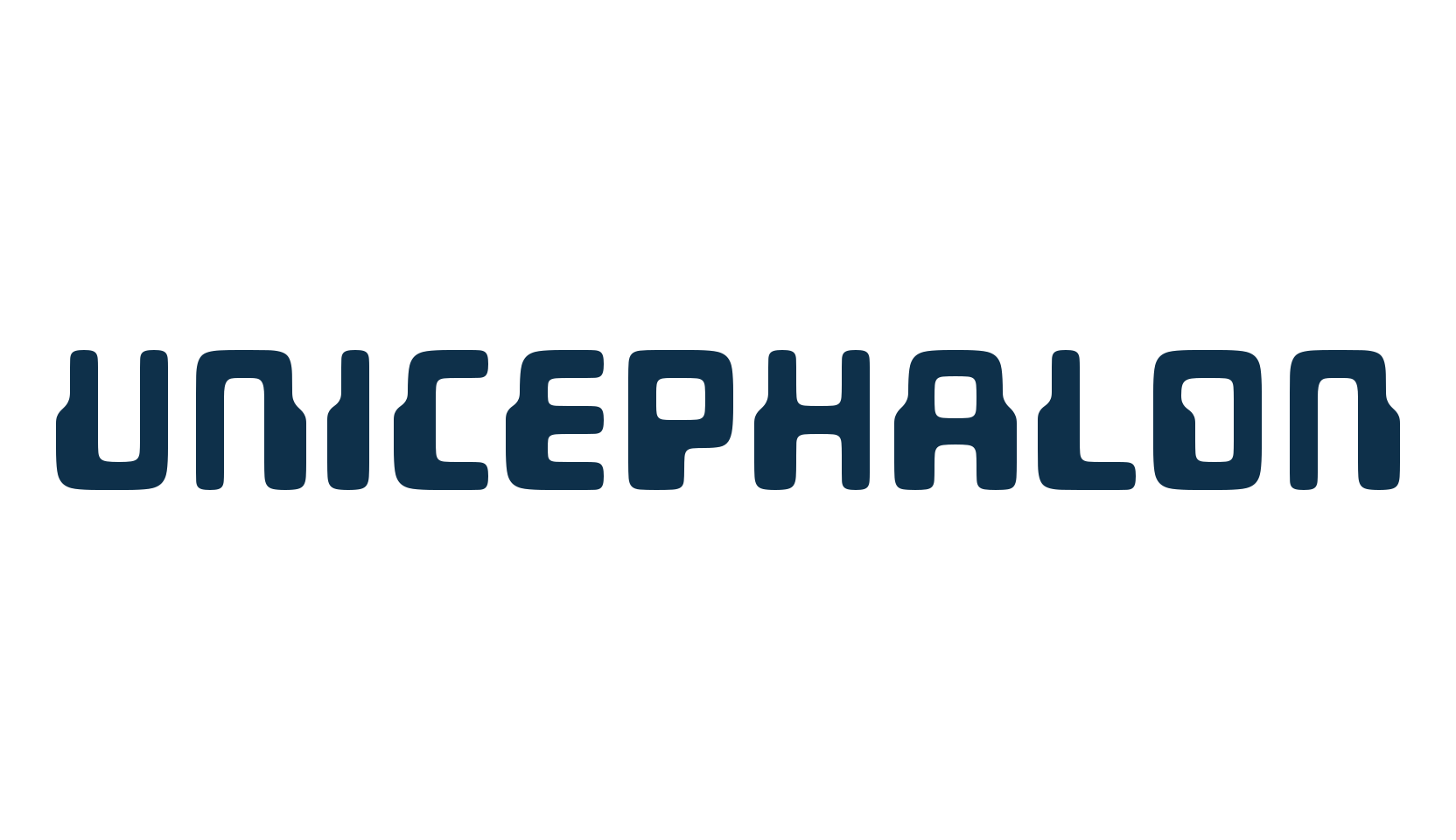 Unicephalon, techno sci-fi font preview