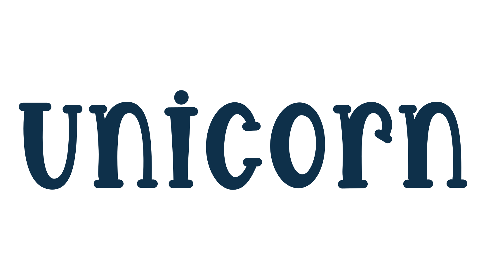 Unicorn (unicorn-13), cartoon font preview