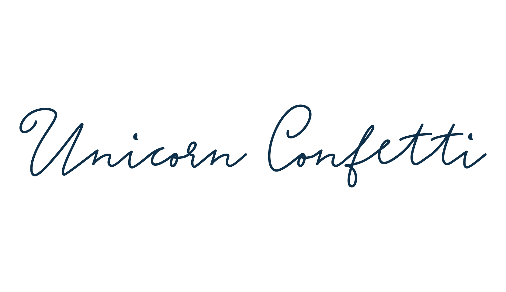 Unicorn Confetti, script handwritten fancy decorative calligraphy font preview