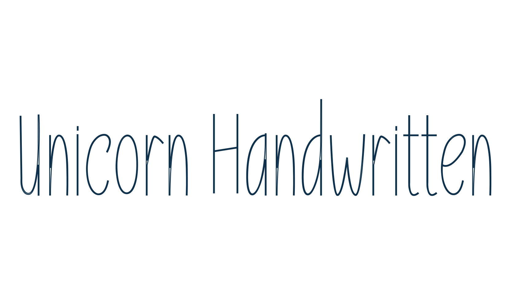 Unicorn Handwritten, script handwritten fancy decorative calligraphy font preview