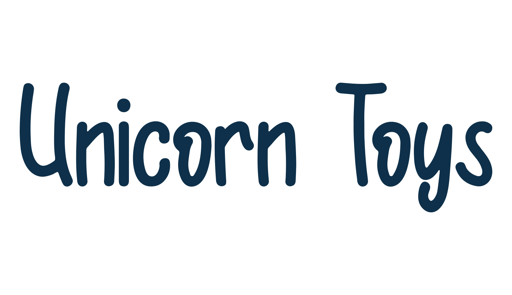 Unicorn Toys, handwriting font preview