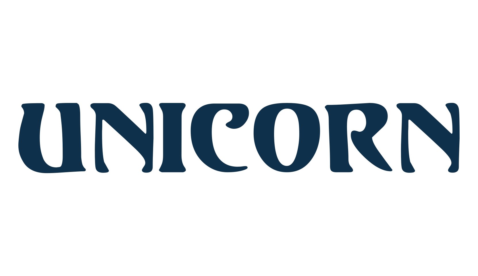 Unicorn (unicorn), fancy retro decorative font preview