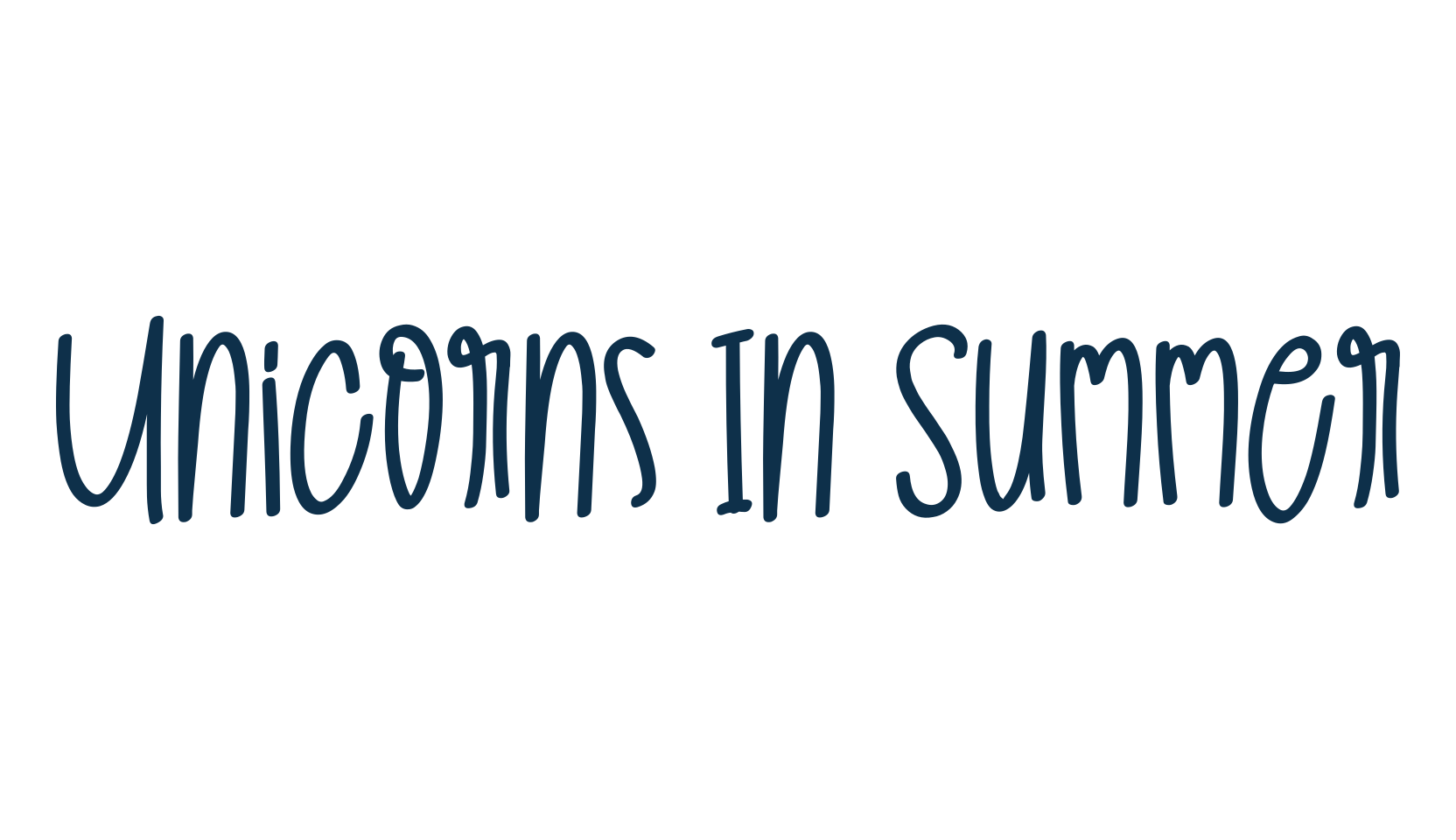 Unicorns In Summer, script handwritten fancy decorative calligraphy font preview