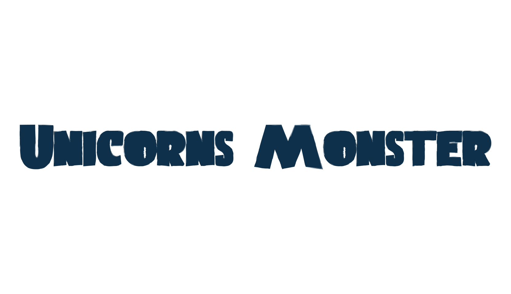 Unicorns Monster, fancy cartoon decorative font preview