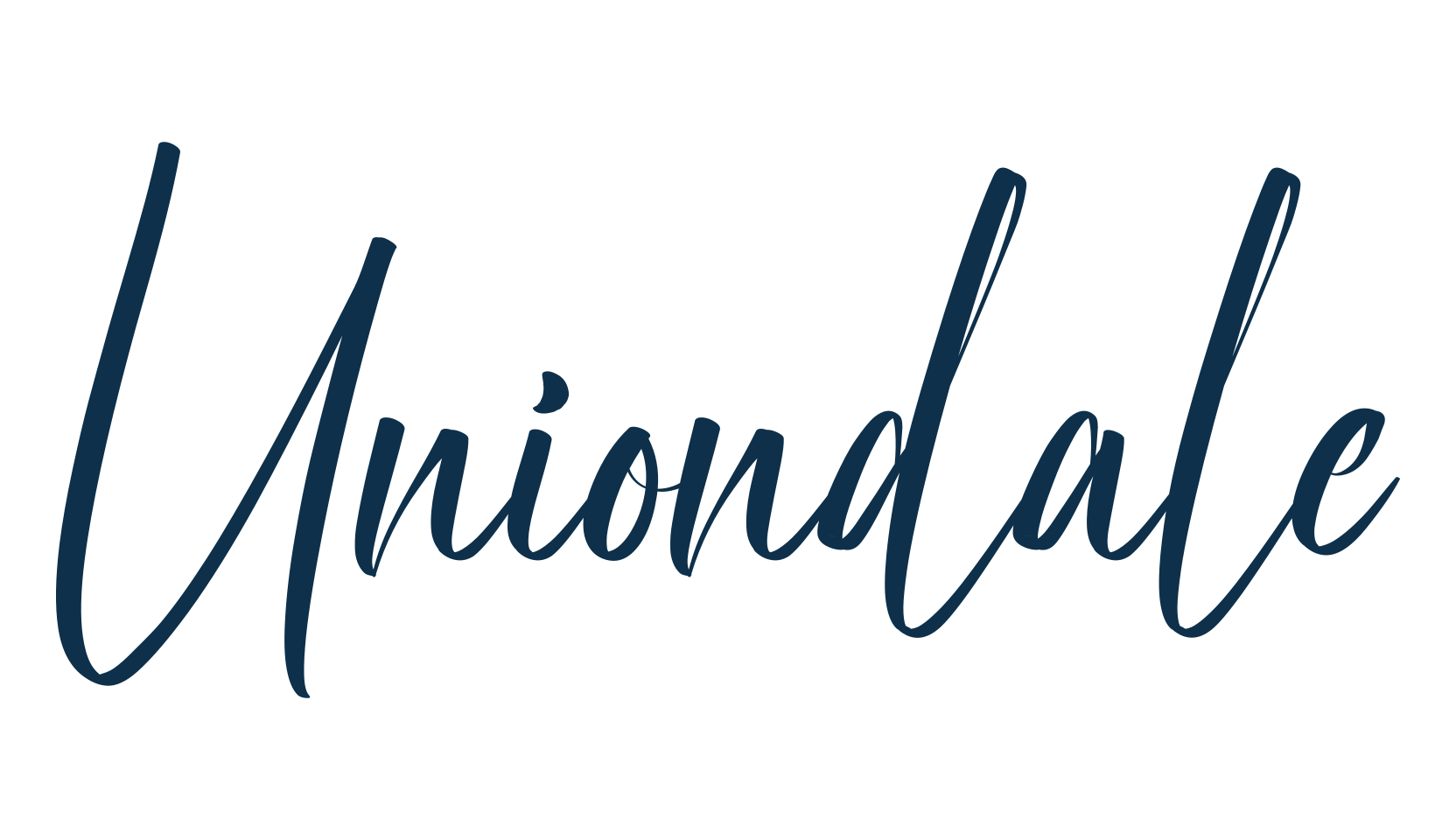 Uniondale, calligraphy font preview