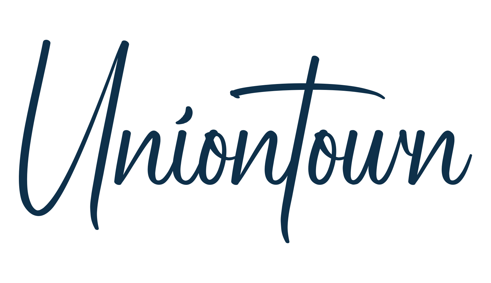 Uniontown, calligraphy font preview