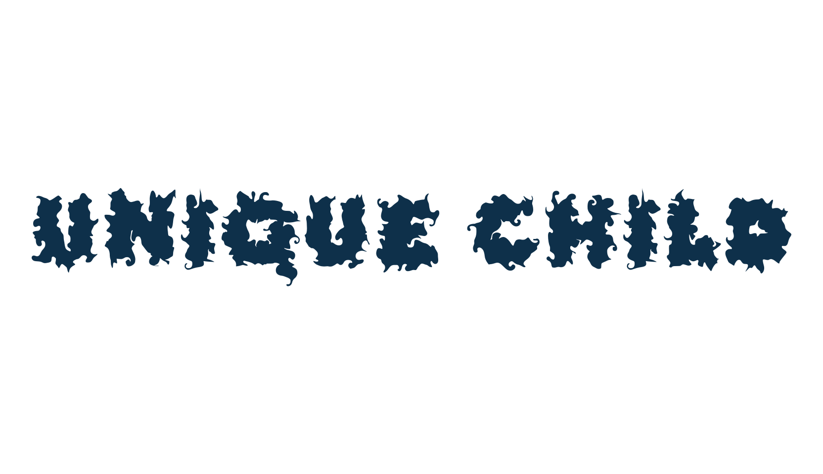 Unique Child, display market font preview