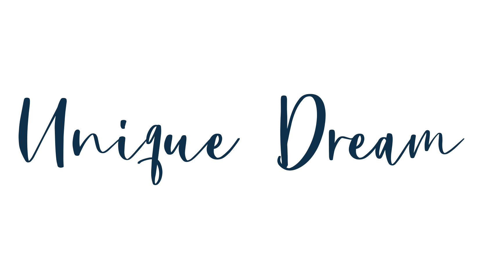 Unique Dream, script handwritten fancy decorative calligraphy font preview