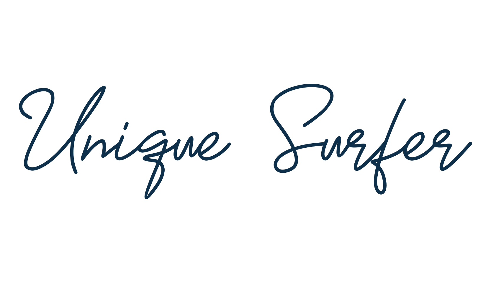 Unique Surfer, handwriting font preview