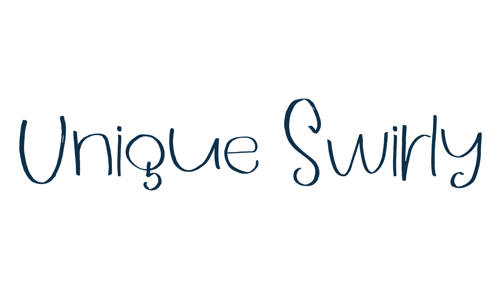 Unique Swirly, fancy various decorative script calligraphy font preview
