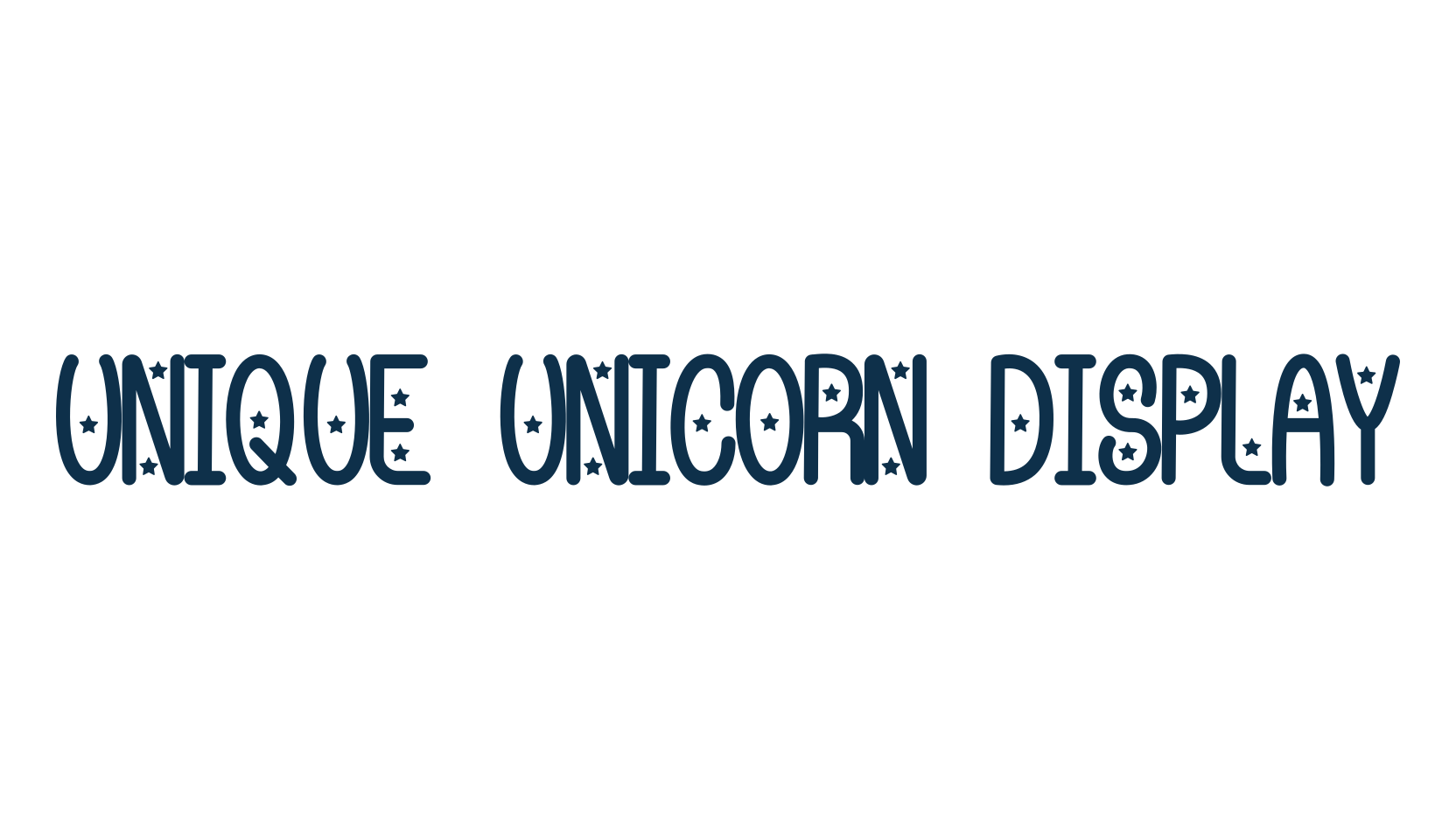 Unique Unicorn Display, fancy decorative font preview