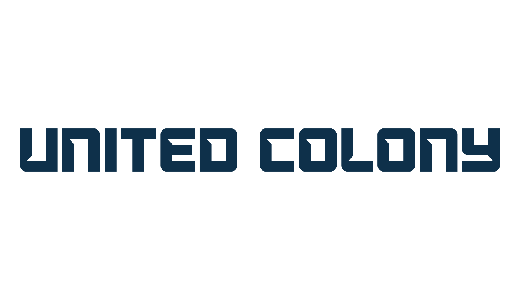 United Colony, sci-fi font preview
