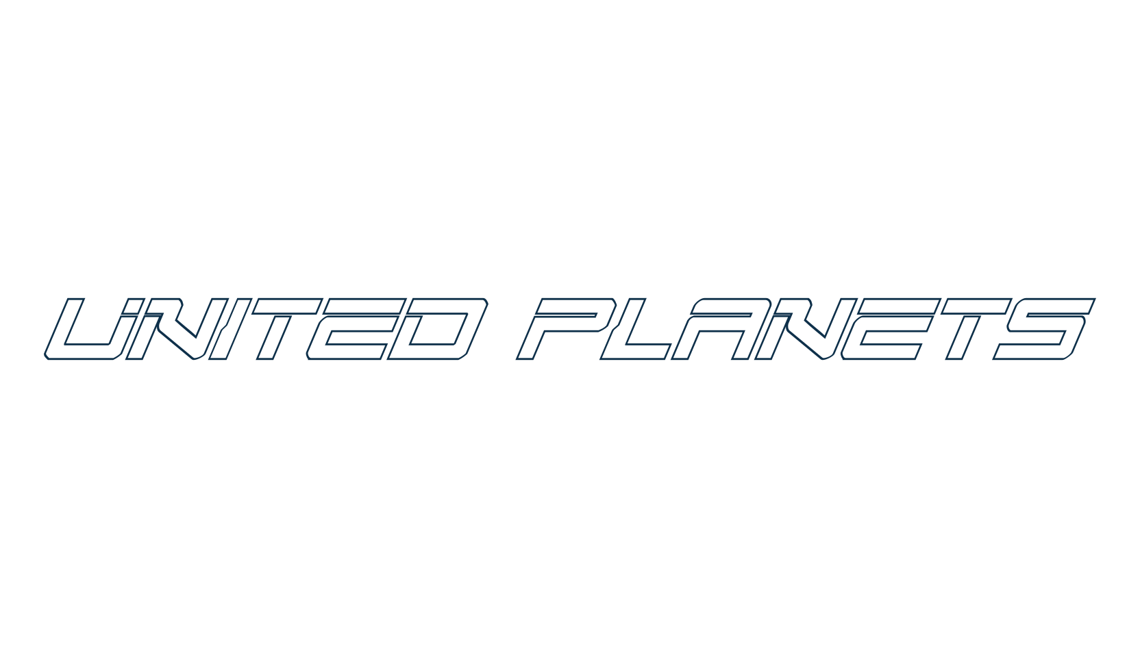 United Planets, techno sci-fi font preview