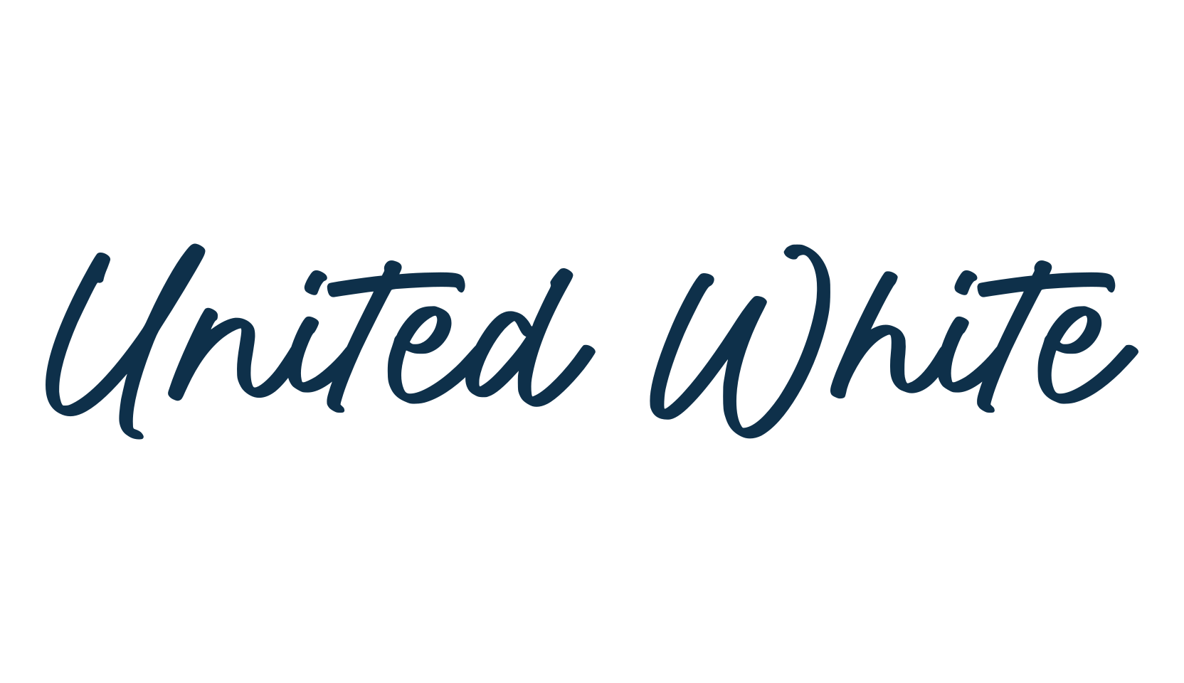 United White, script handwritten fancy decorative calligraphy font preview