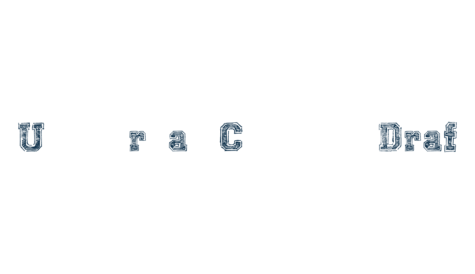 Universal College Draft, fancy old school decorative font preview