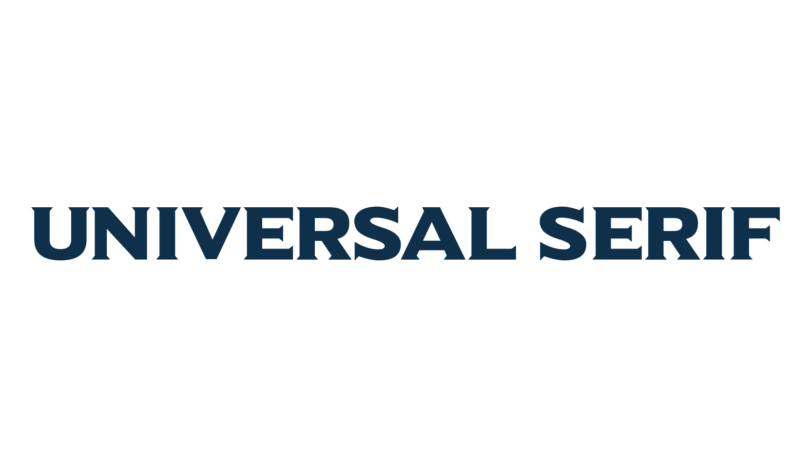 Universal Serif, basic serif font preview