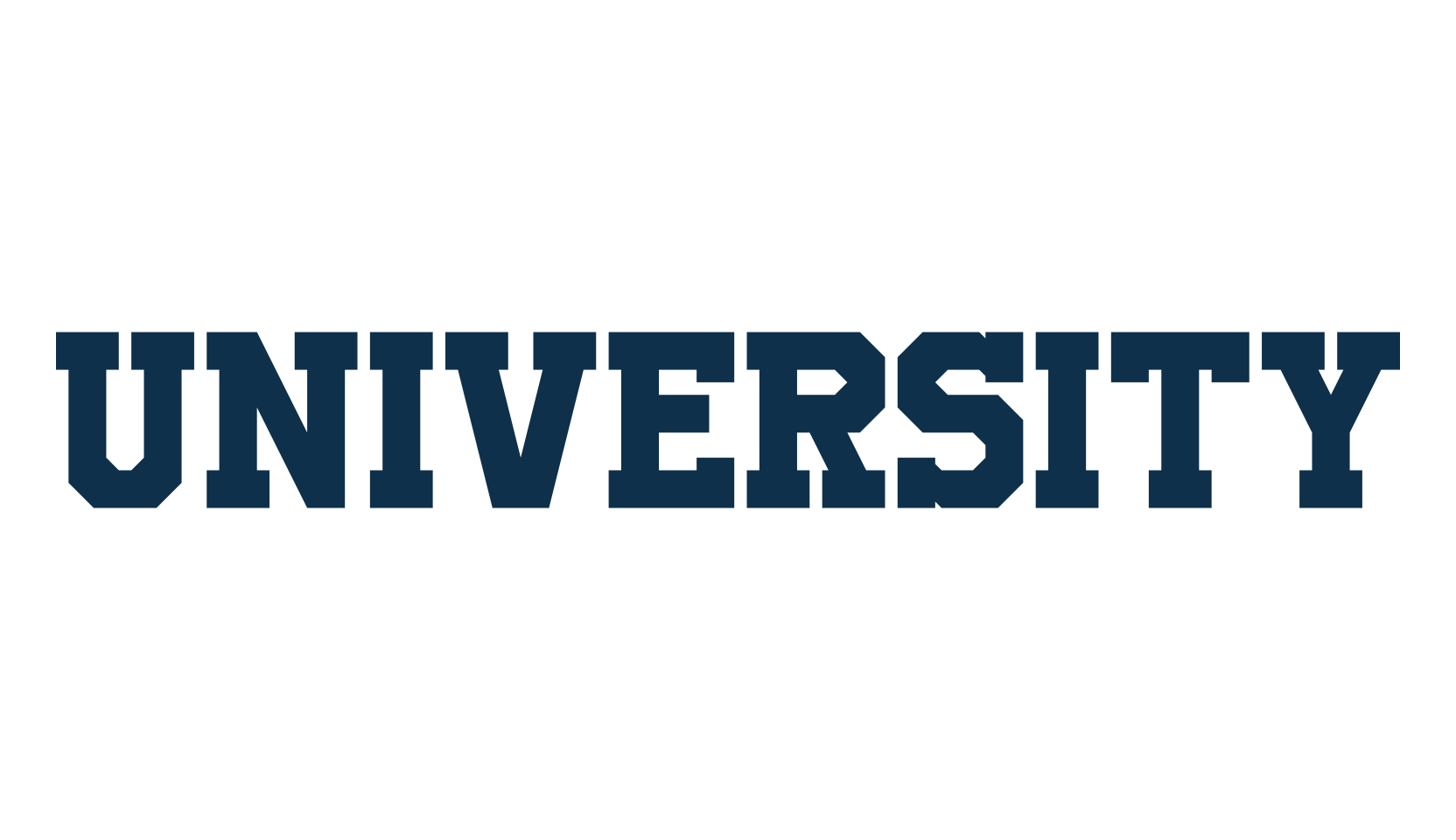 University, old school font preview