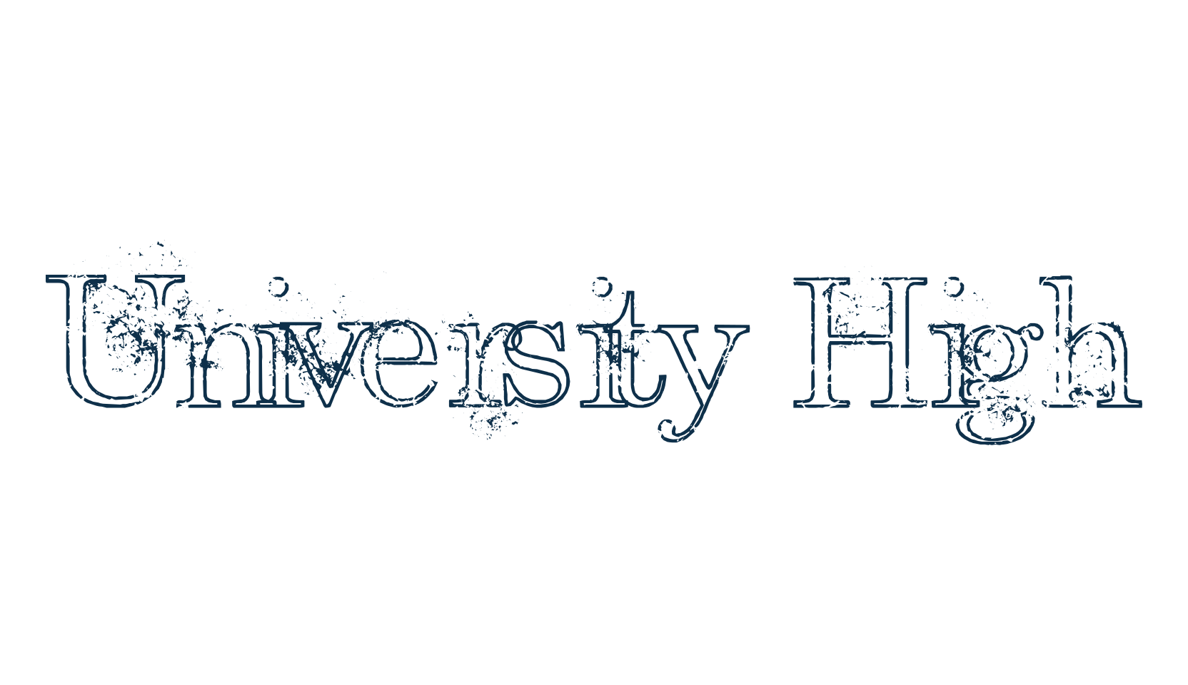University High, eroded font preview
