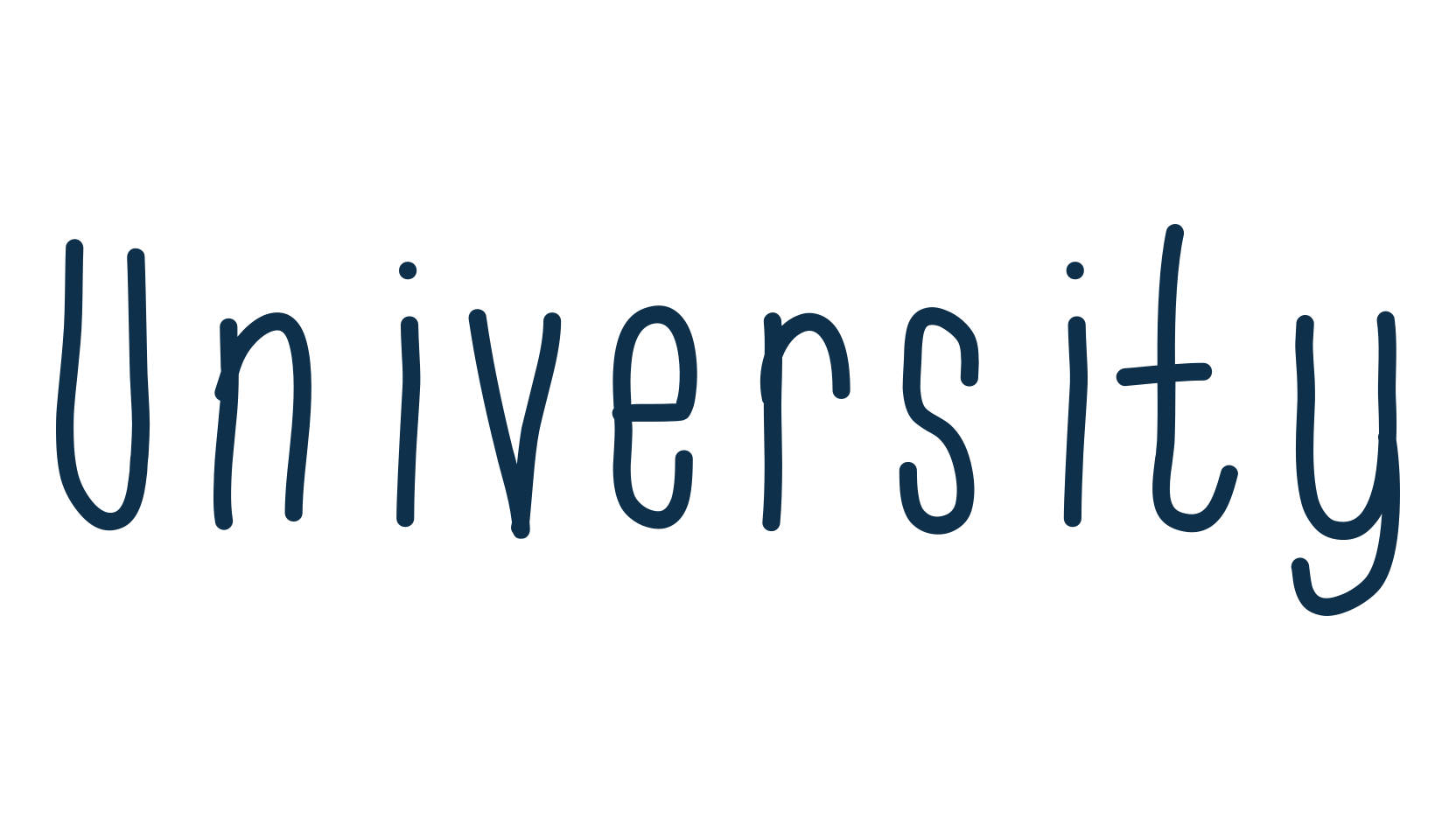 University (university), handwriting font preview
