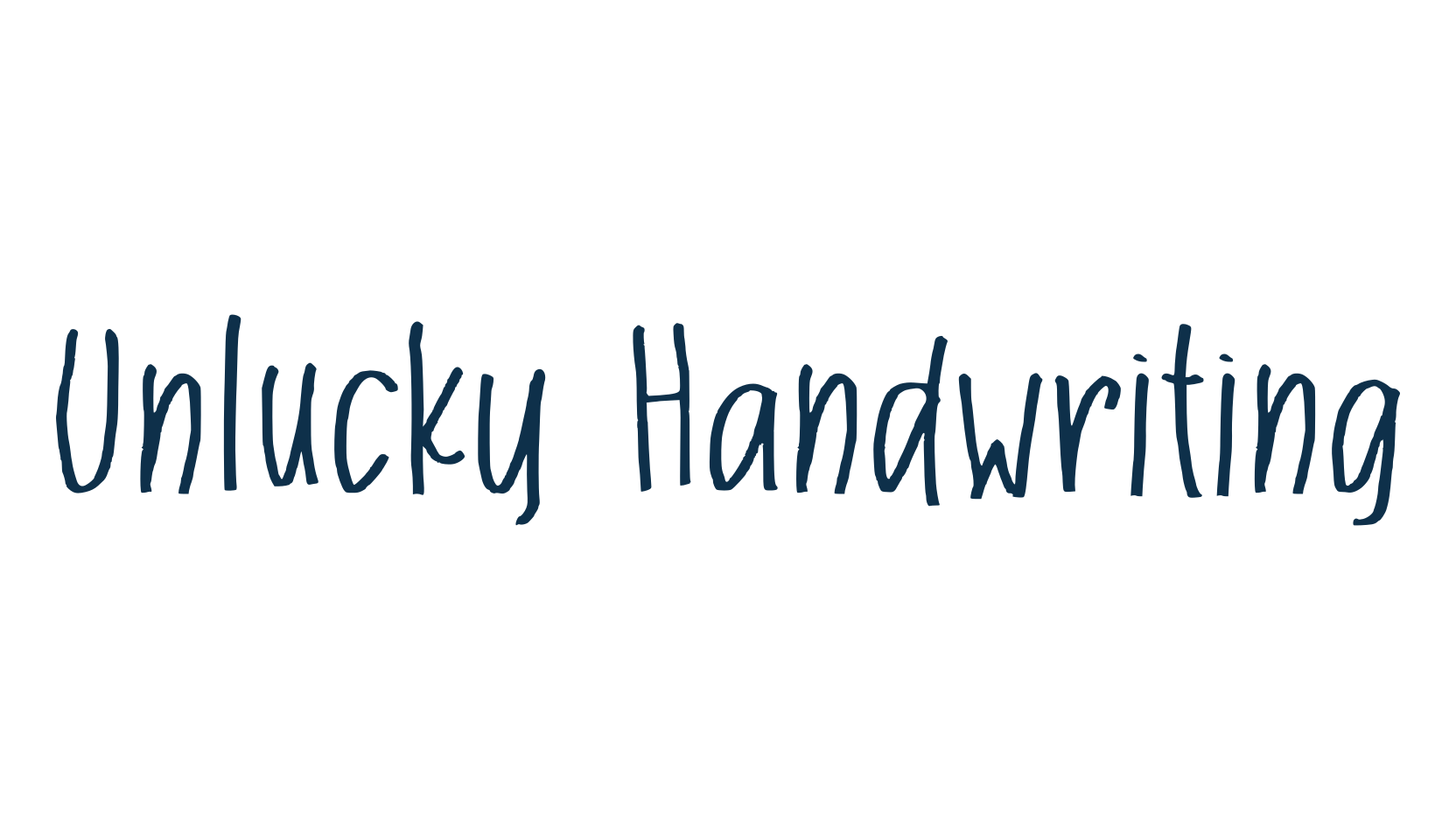 Unlucky Handwriting, handwriting font preview