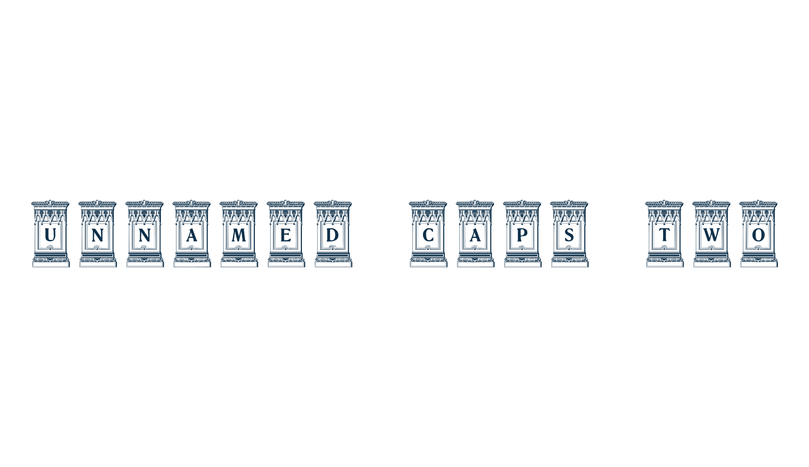 Unnamed Caps Two, fancy initials decorative font preview