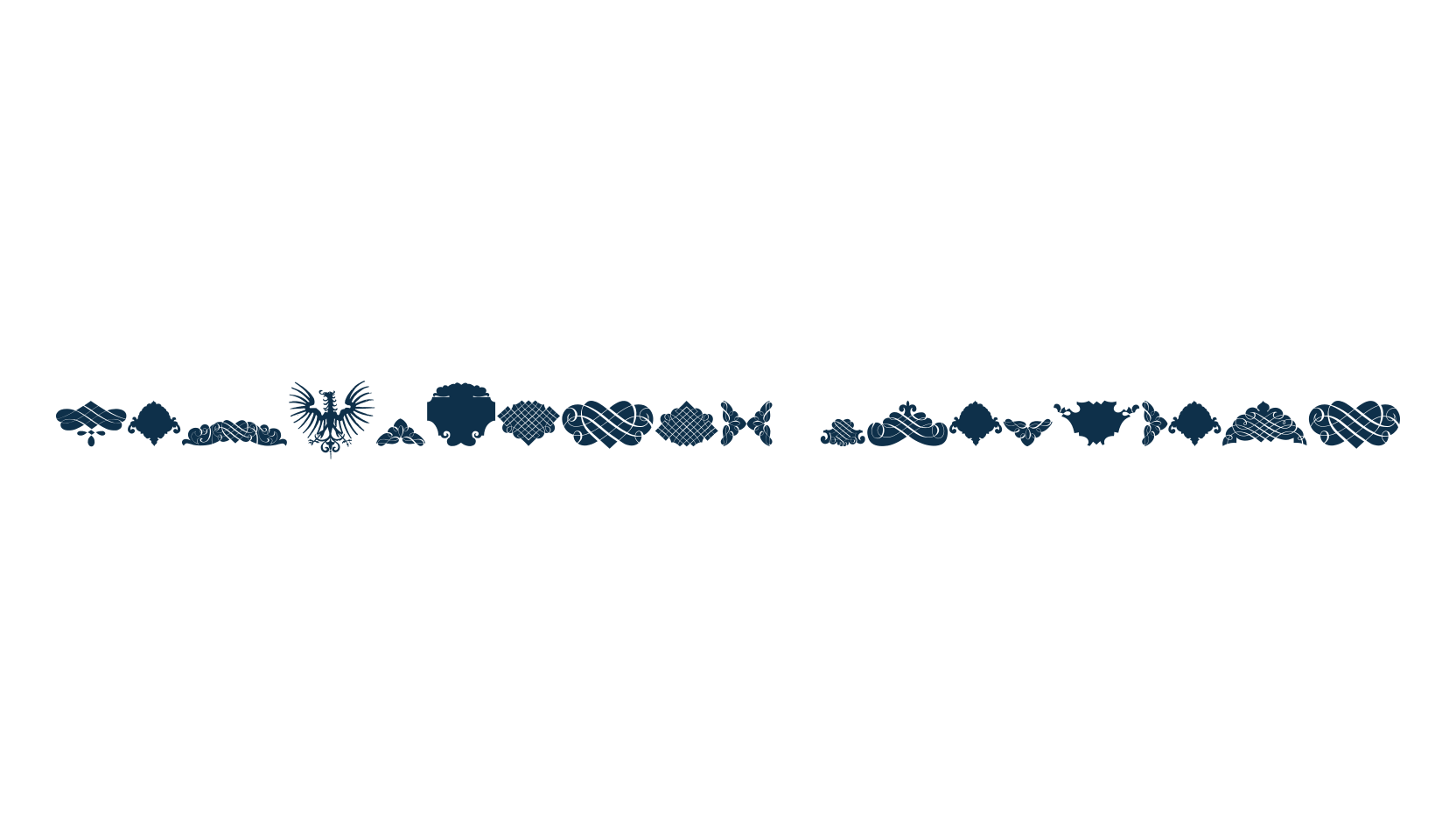 Unpublished Ornaments, display market font preview