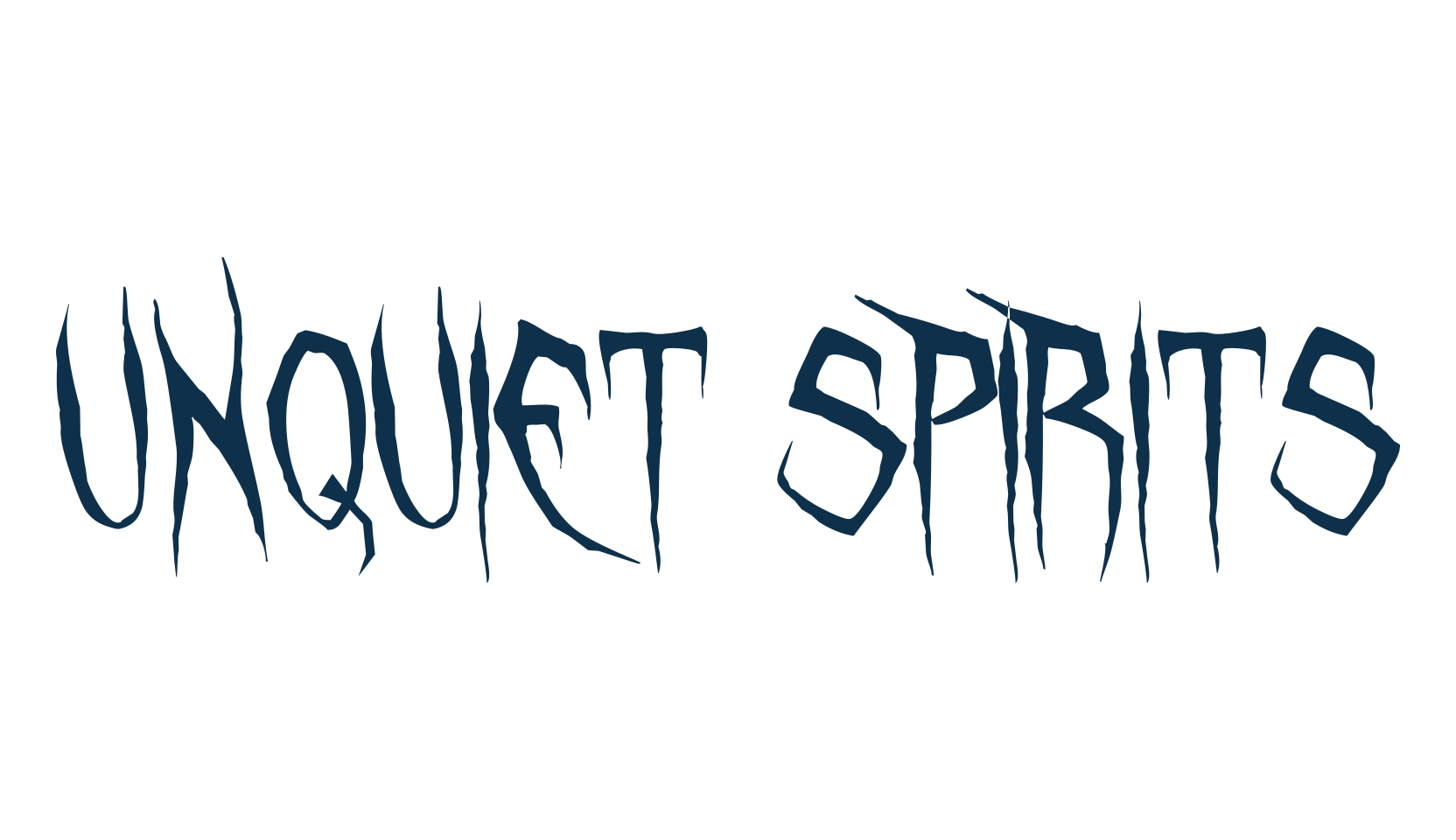 Unquiet Spirits, holiday halloween fancy decorative horror font preview