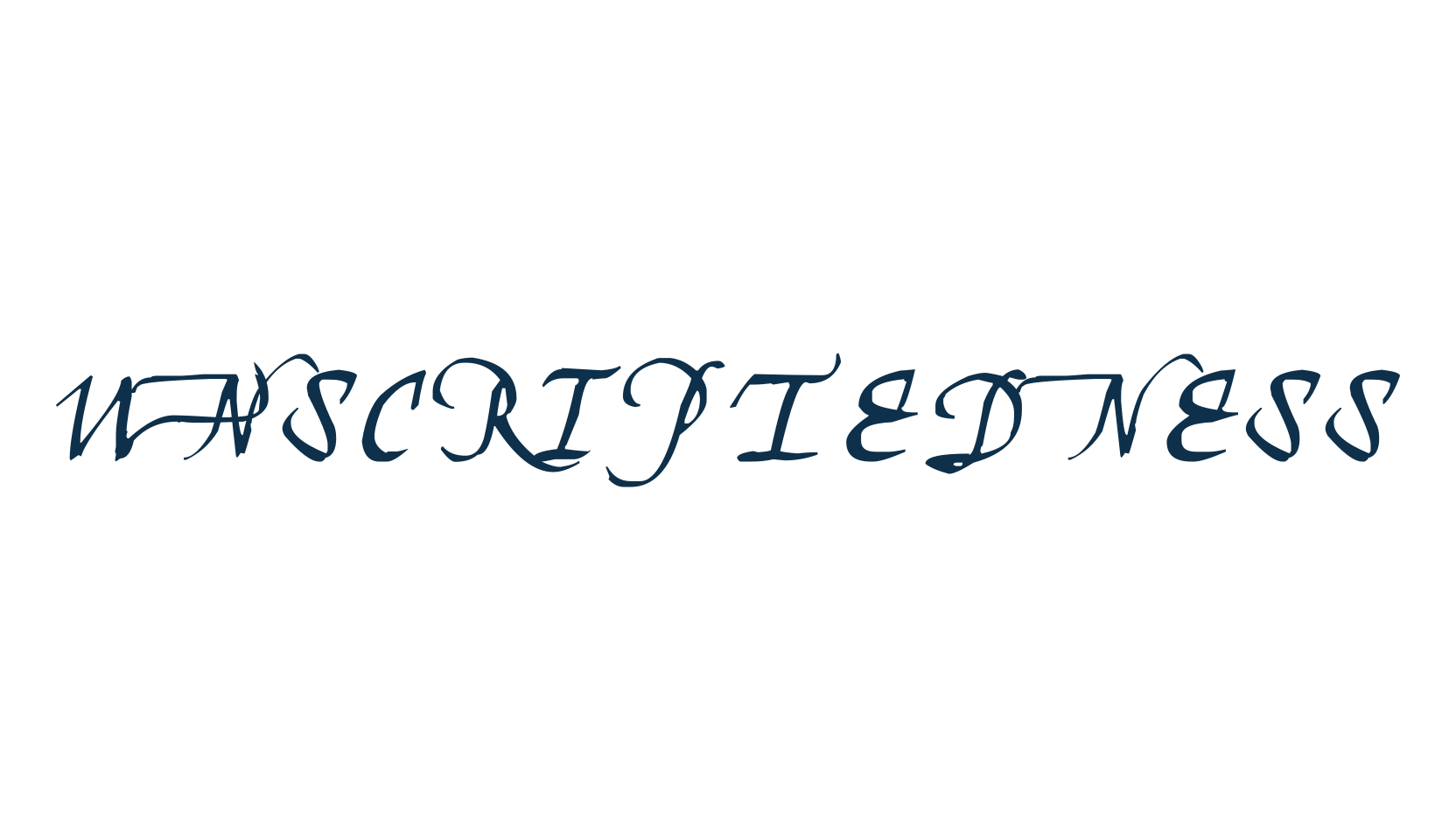 Unscriptedness, various font preview