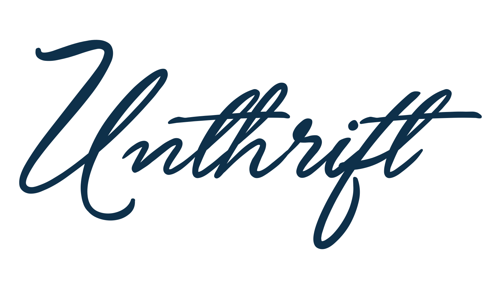 Unthrift, fancy various decorative script calligraphy font preview