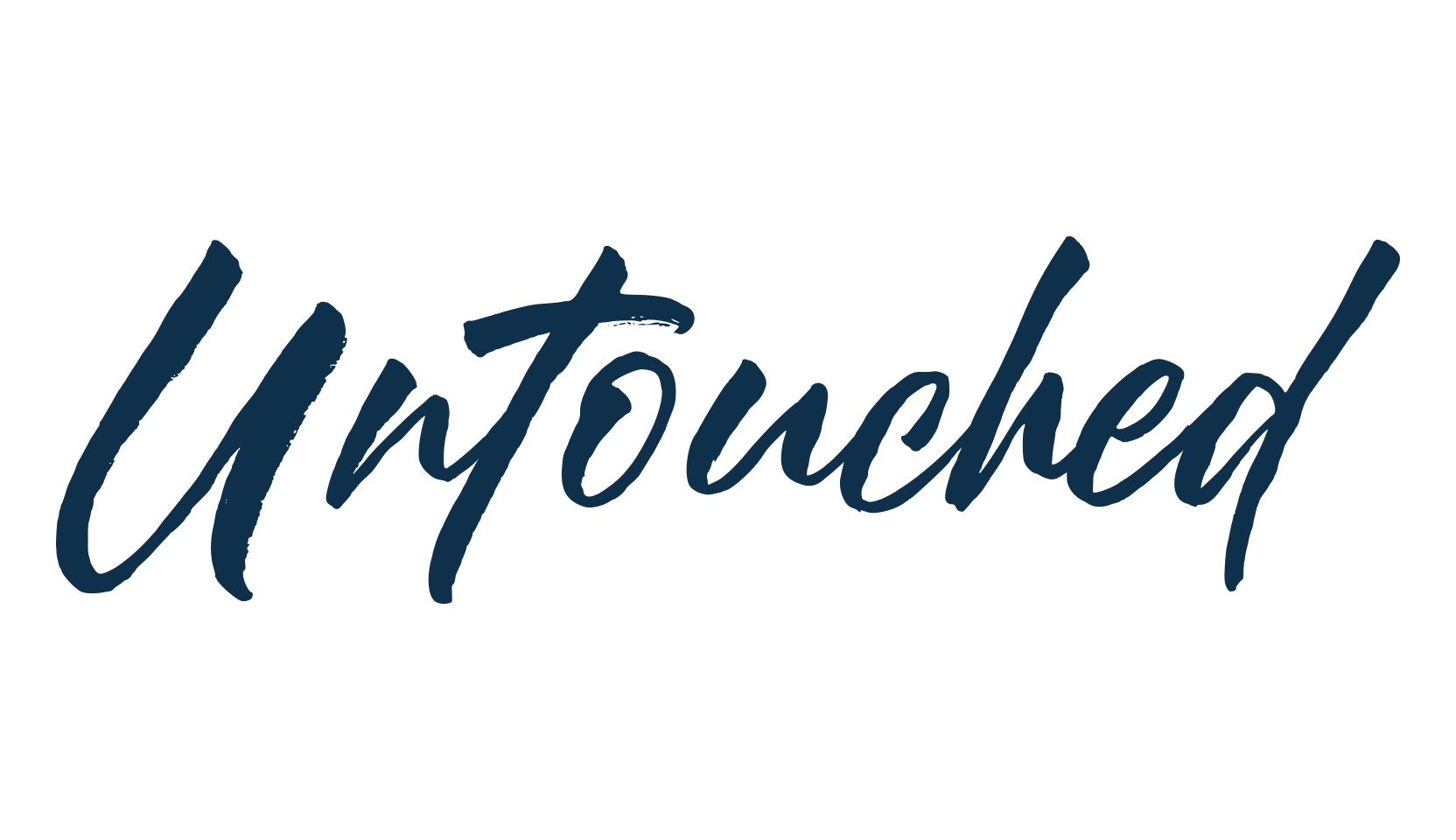 Untouched, script brush fancy decorative calligraphy font preview