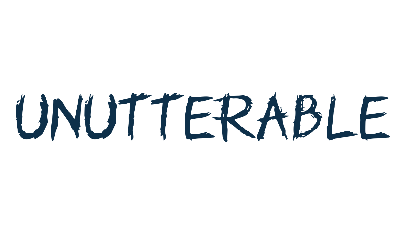 Unutterable, halloween font preview