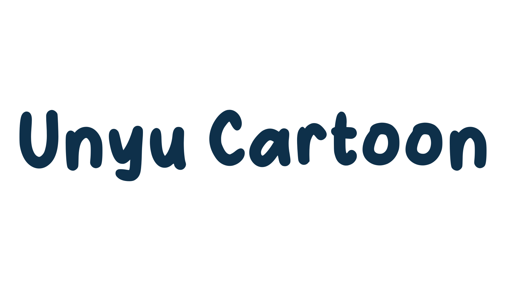 Unyu Cartoon, fancy cartoon decorative font preview
