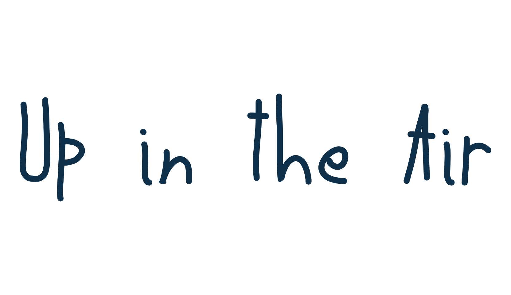Up in the Air, script handwritten fancy decorative calligraphy font preview