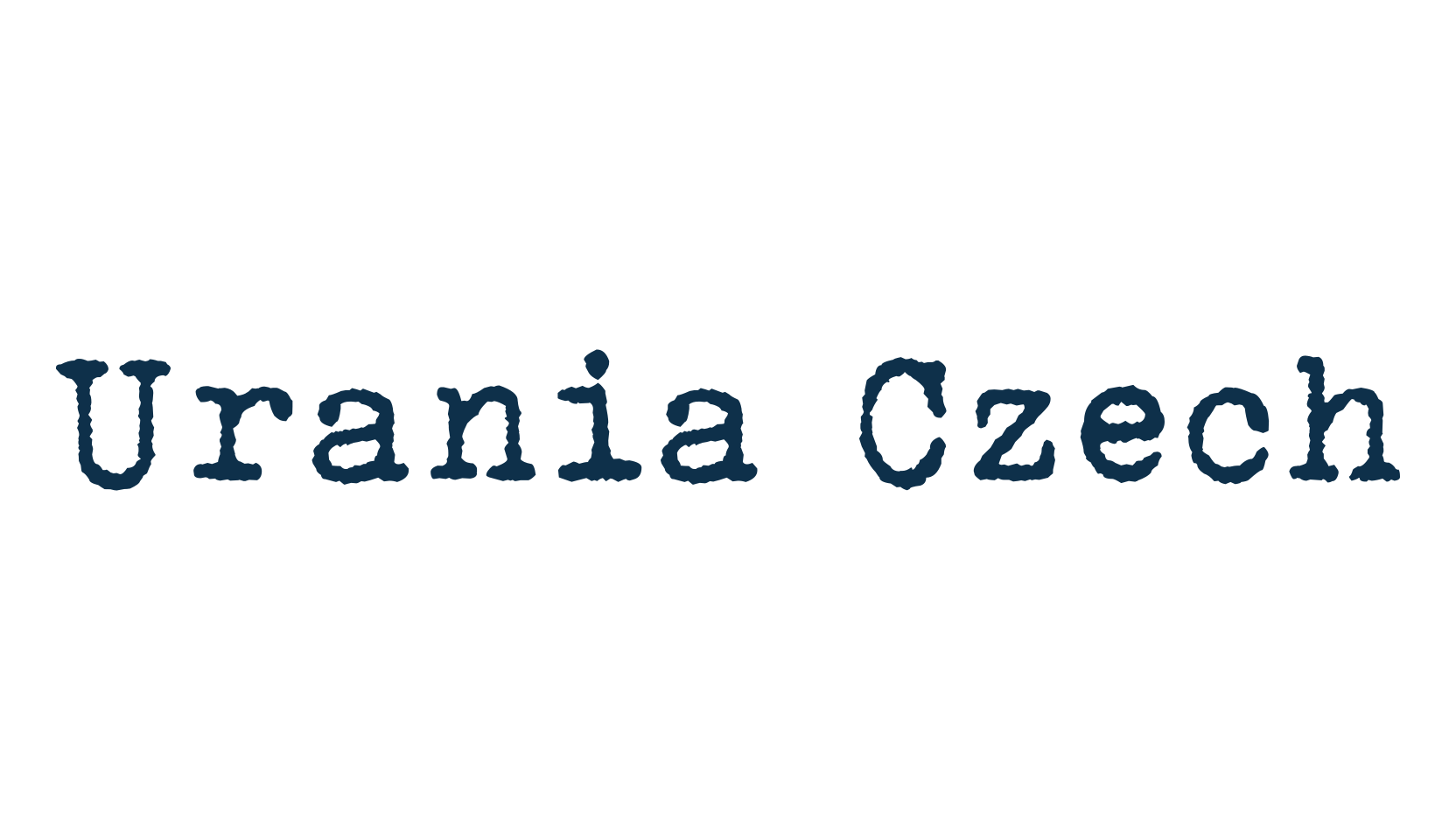 Urania Czech, fancy typewriter decorative font preview