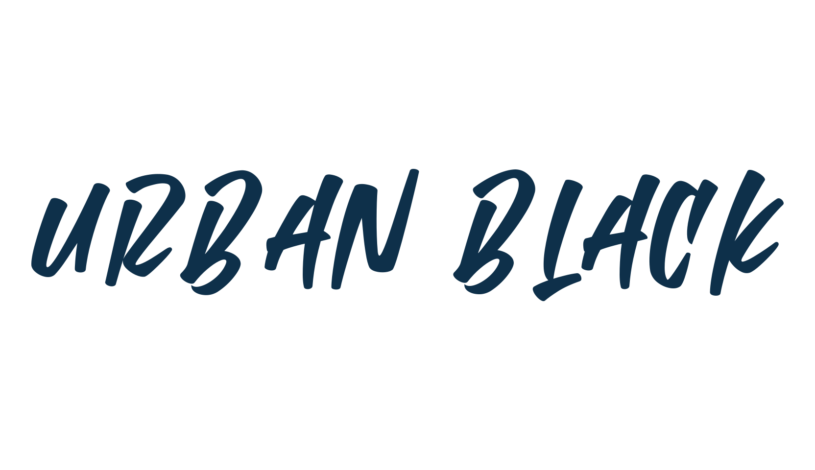 Urban Black, various font preview