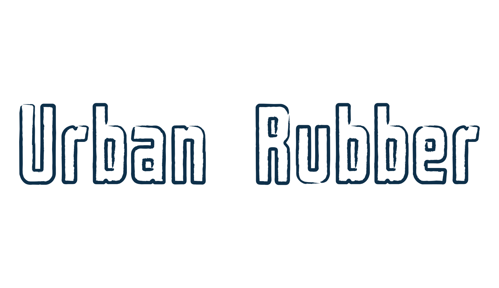 Urban Rubber, fancy eroded decorative font preview