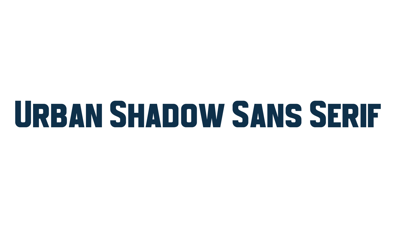 Urban Shadow Sans Serif, sans serif font preview