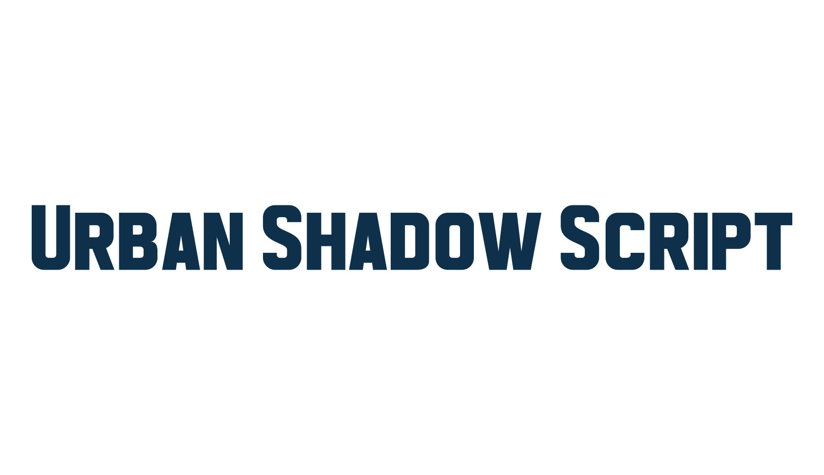Urban Shadow Script, various font preview