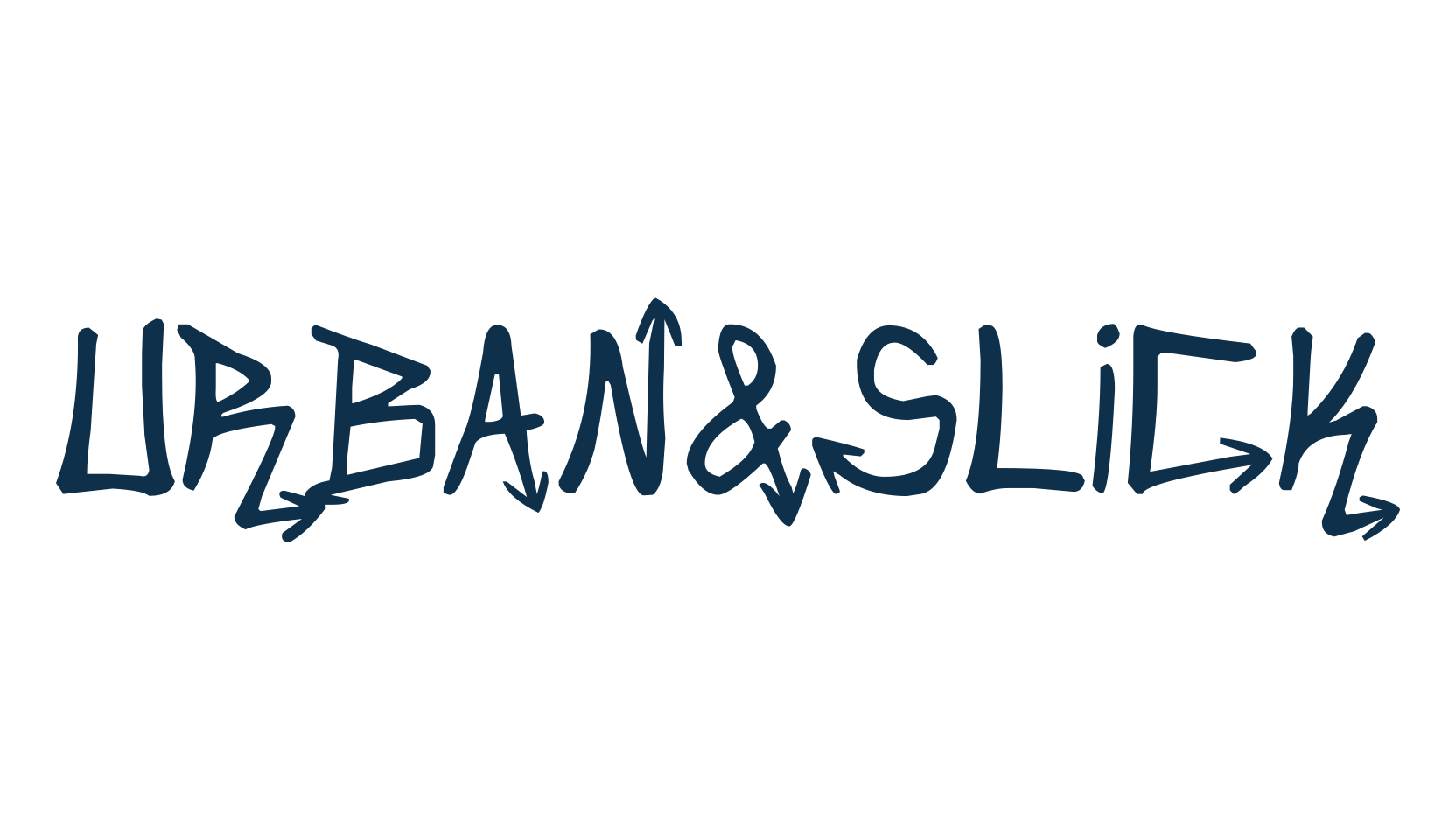 Urban&Slick, graffiti font preview