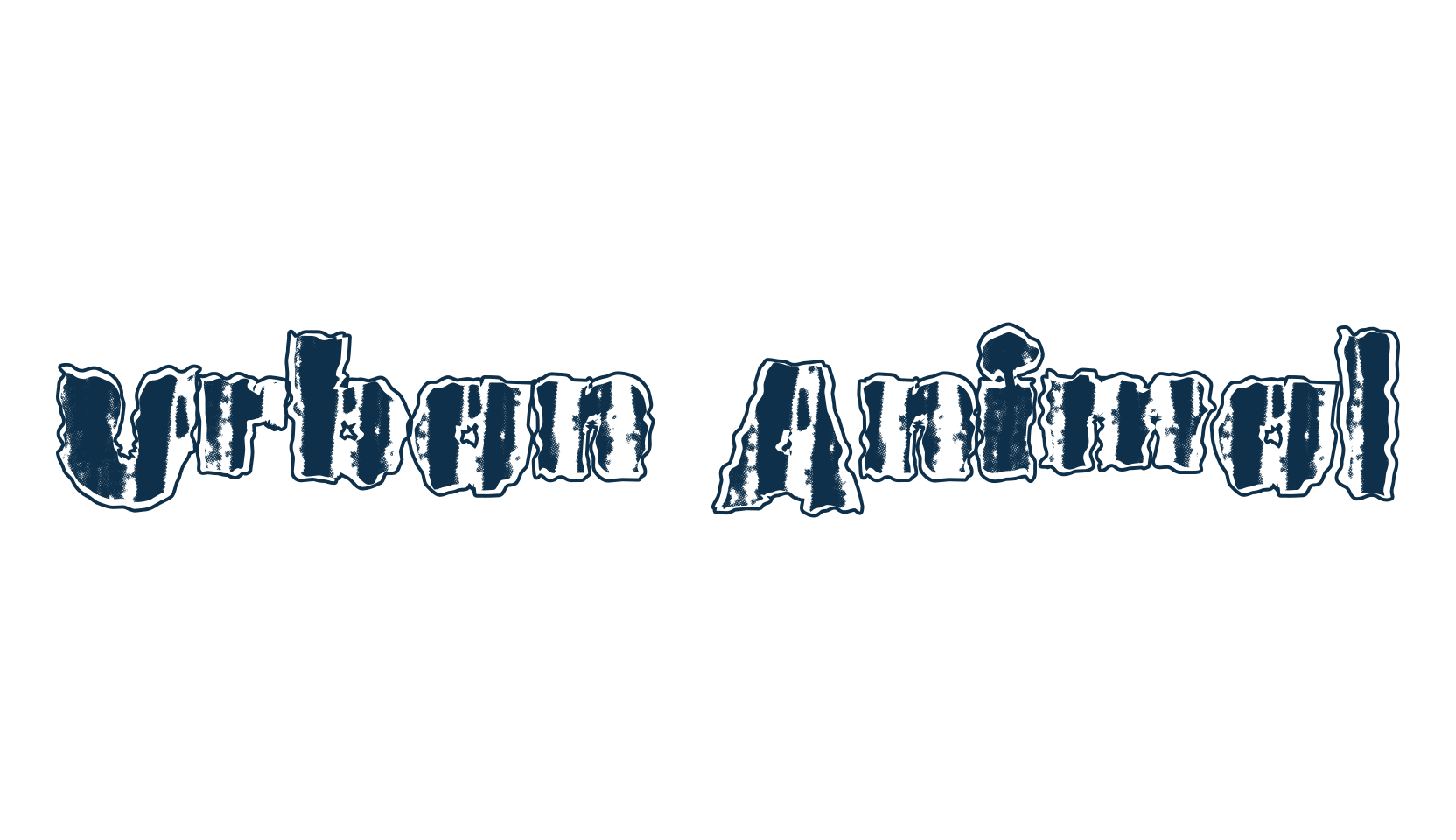 Urban Animal, halloween font preview