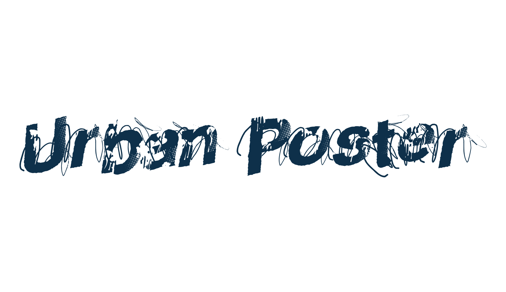 Urban Poster, distorted font preview