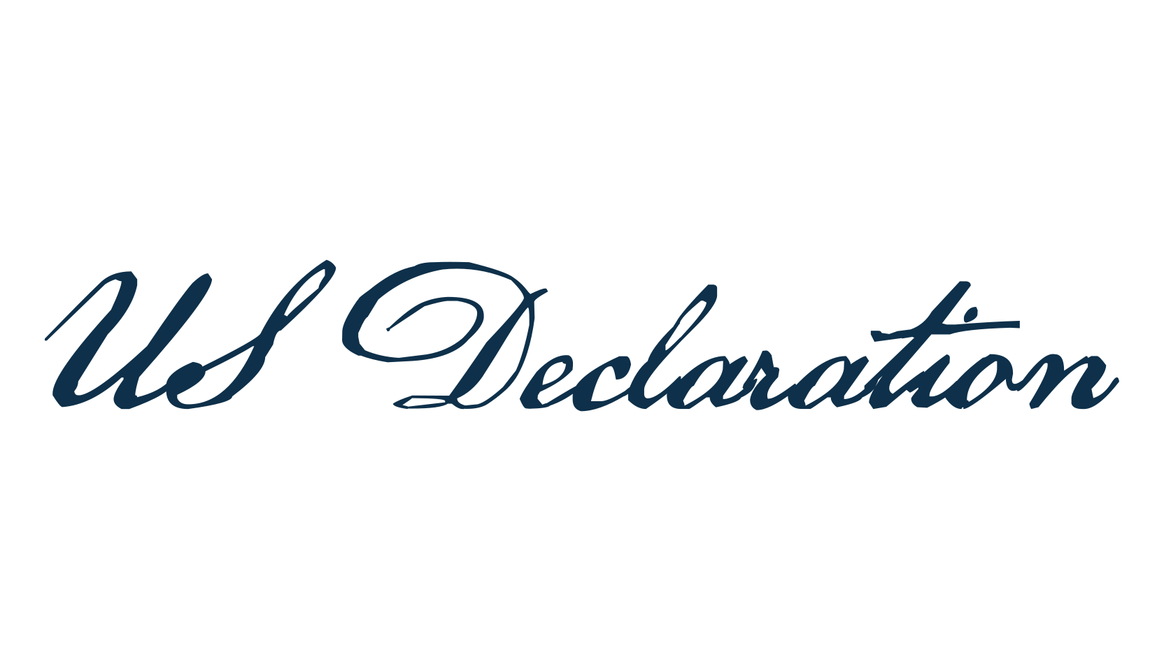 US Declaration, calligraphy font preview