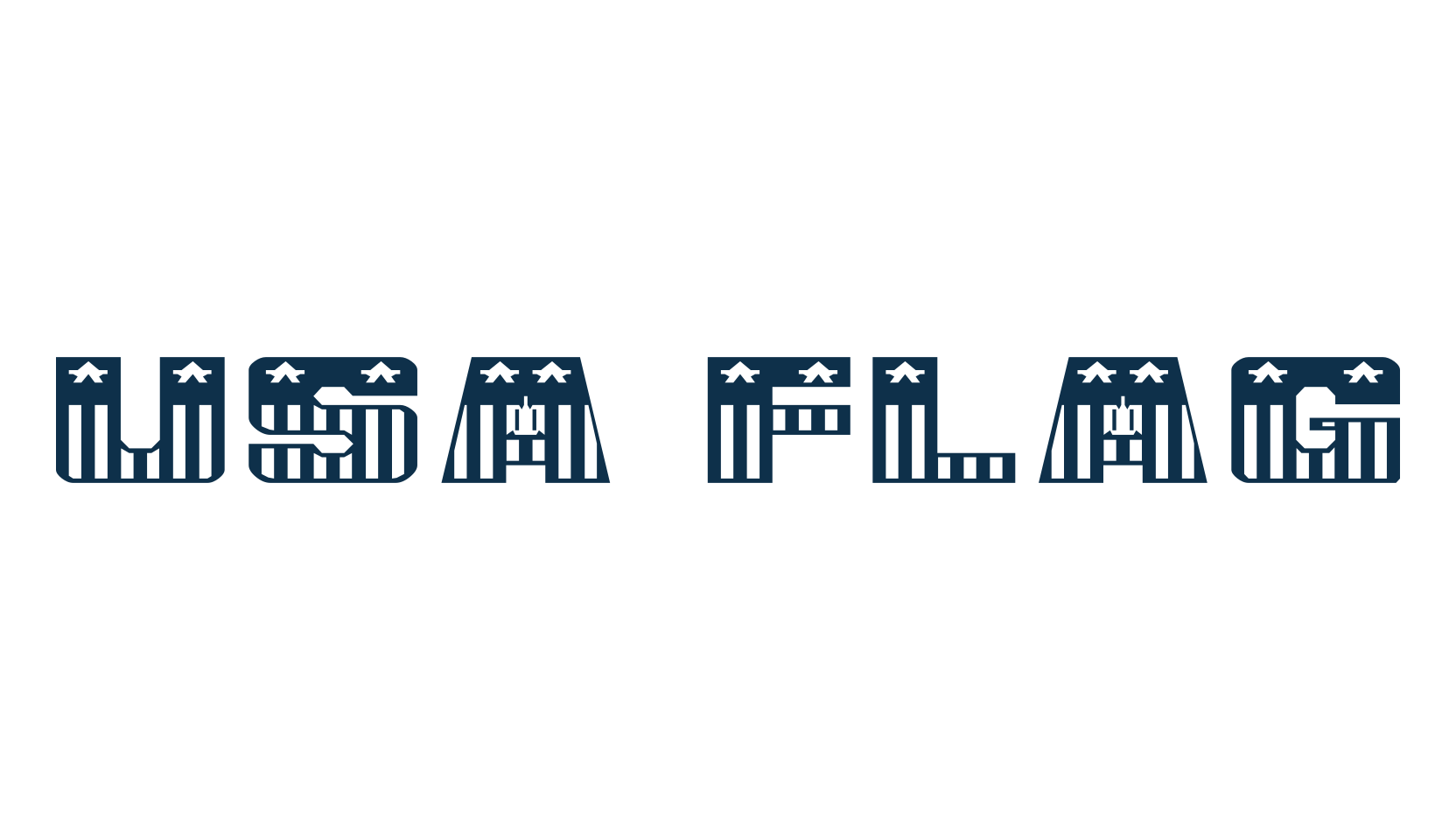 USA Flag, decorative font preview