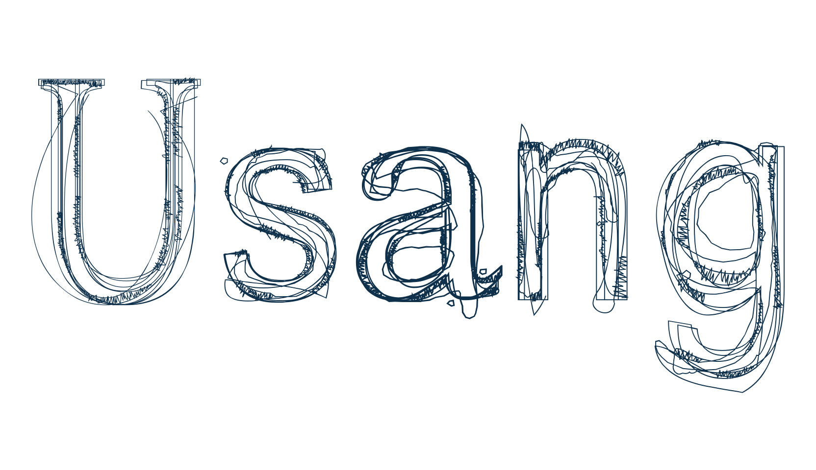 Usang (usang), fancy various decorative script calligraphy font preview