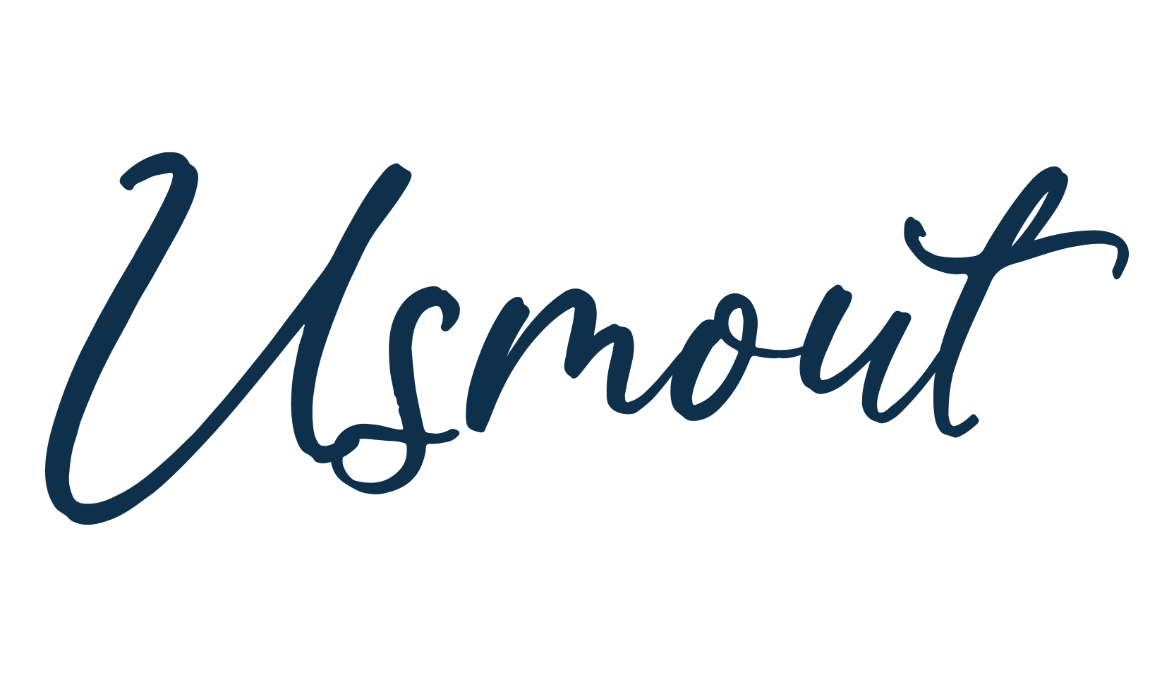 Usmout, script handwritten fancy decorative calligraphy font preview